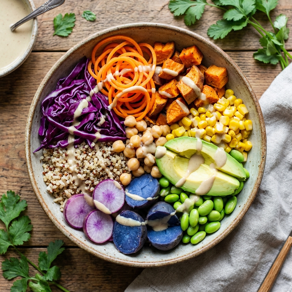 Colorful bowl of fruits and vegetables